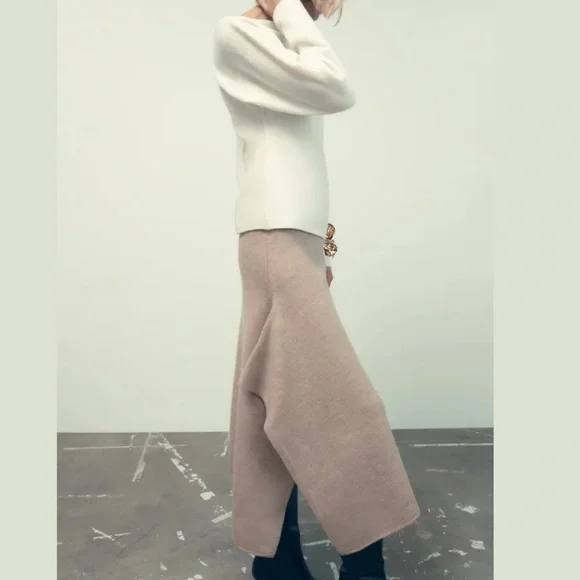 New ZARA 100% WOOL RUFFLED SKIRT - Picture 6 of 14